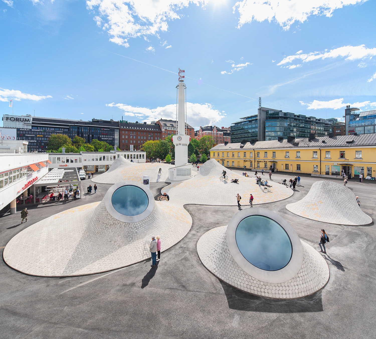 A subterranean annex museum under the Lasipalatsi plaza in Helsinki, Finland.