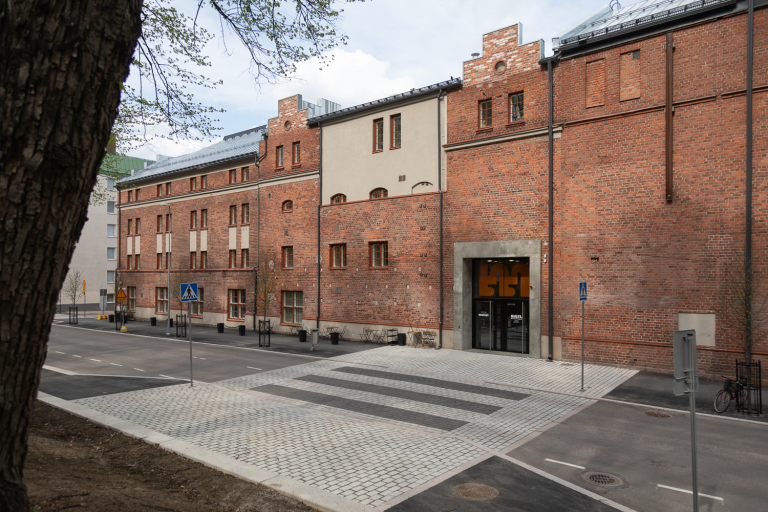View of museum of visual arts Malva in Lahti, Finland